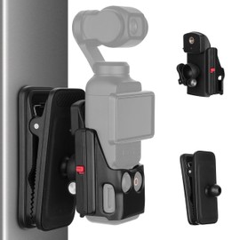 MINIFOCUS Magnetic Mount Compatible with DJI Osmo Pocket 3/4 with Backpack Strap Clip Pocket3 Accessories Adapter Magnet Suction Case Holder on Vertical Metal Surface, 360° Adjustable Ball Head