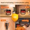 Electric Fireplace Heater,1500W Portable Electric Space Heater with Realistic 3D