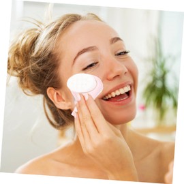 WOONEKY Face Scrubber Facial Cleaning Brush Double Sided Exfoliator Soft Tool for Deep Cleansing Compact Portable Design for Healthy Skin Care for Daily Use