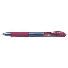 Pilot G2 07 Fun Burgundy Red Gel Pen (Pack of 10)