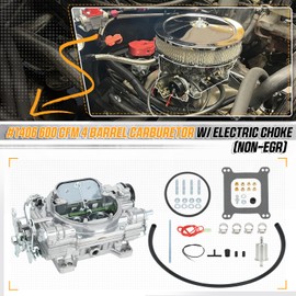 SJDYYMX 1406 600 CFM 4 Barrel Carburetor w/Electric choke Compatible with Silverado Corvette Mustang Mercury GMC Pickup Truck Square Bore Carburetor (Non-EGR)