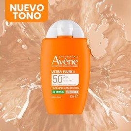 Avene Protector Solar Facial Dermatolgico con Color Ultra Fluid Oil Control FPS50, Bloqueador Solar para Piel Grasa y Mixta, Efecto Mate Durante 14...