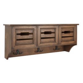 Safavieh Home Collection Leon Honey Hanging 3 Drawer Wall Coat Rack,