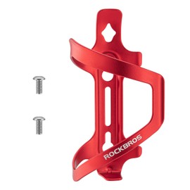 ROCKBROS Bottle Holder Bicycle Drink Bottle Holder Aluminium Alloy Strong Lightweight Approx. 40 g Universal for MTB Road Bike Folding Bike Red
