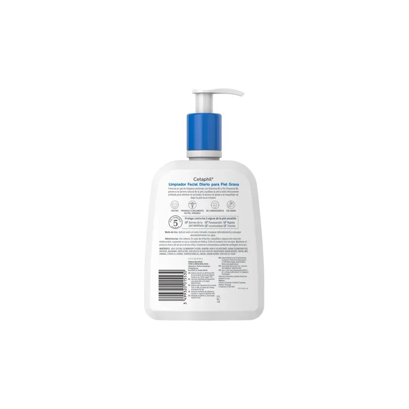 Limpiador Facial Diario Cetaphil Para Piel Grasa 473 Ml