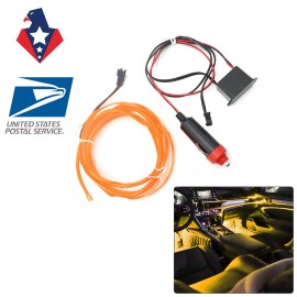 Unbranded Car Interior Decorative Atmosphere Light Trim Lamp Strip Yellow Cold lights 12V