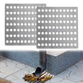 Stainless Steel Drain Cover, 5.9 x 5.9 Inch, Waterproof Mesh Design, 2-Pack