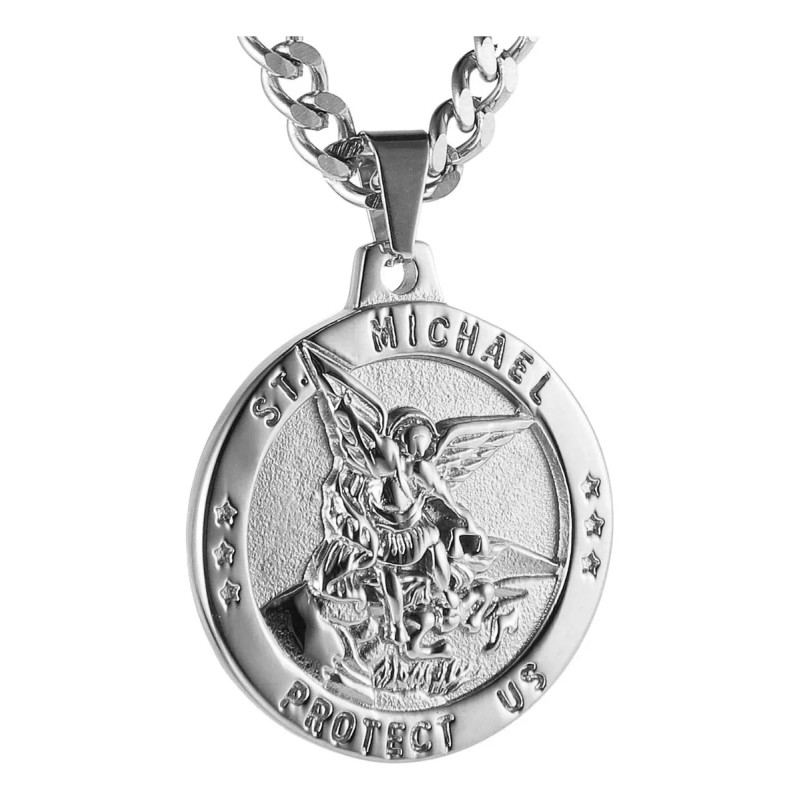 TENDER LIHOME Medalla Dije San Miguel Arcángel Collar Cadena Protección