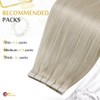 Moresoo Tape Extensions Echthaar Blond, Invisible Tape in Extensions 35cm