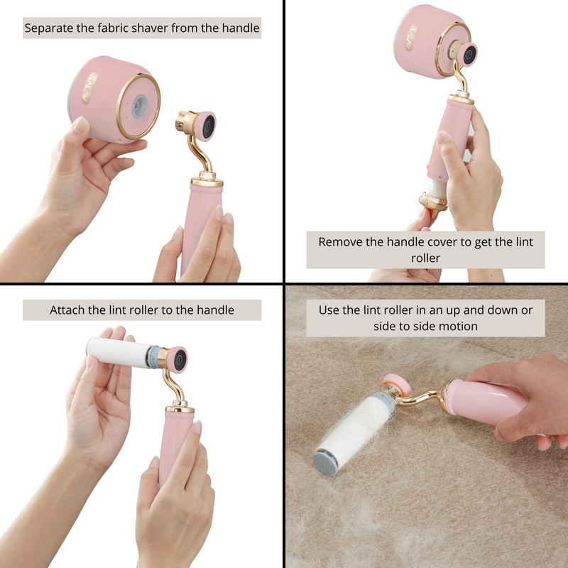 SALAV® Retro Edition 2-in-1 Rechargeable Fabric Shaver and Lint Roller,