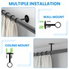 SDTC Tech 1-1/4 Inch Curtain Rod Ceiling-Mount Bracket Stainless Steel