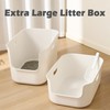 SpaceTime Extra Large Litter Box with High Sides,22.64"×14.76"×13.98" XL Multi