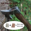 20 Pcs Safety Round Handle Wedges, Wood & Metal Wedges