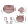 5pcs Baby Feeding Kit Food Grade Silicone Bear Design Plate