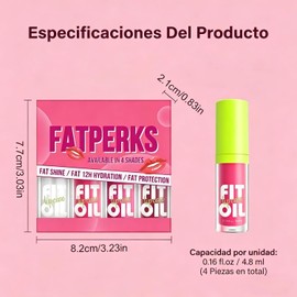 4Pzs Brillo Labial con Aceite, Lip Oil Hidratante y Nutritivo Gloss Profesional que Elimina Arrugas y Realza el Brillo, Labiales con Efecto Plumper para una Hidratación Duradera