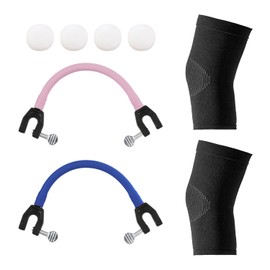 HDGSAFD Pack of 2 snowboard connectors and 1 pair of elastic warm knee pads, snowboard holder, snowboard accessories, ski items.