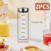 2 Pcs Large Salt & Pepper Shakers, Glass Salt &