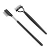 2pcs Eyelash Comb Set, Folding Lash Separator Stainless Steel Teeth