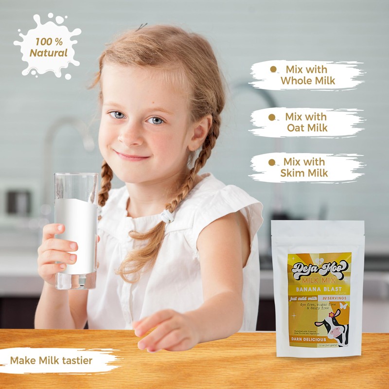 Deja Moo Sugar Free Powder Natural Milk Mix, 12 oz