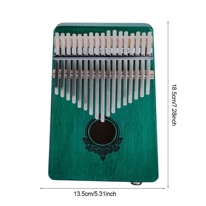 17-Key Kalimba Portable Thumb Piano Mahogany Wooden Body with Build