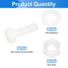 sourcing map 150 Pcs/50 Sets Nylon Hex Bolts, M5 x