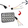 Haitzu 4x6 Headlights Led 4PCS w/H4 Socket Headlamp Compatible with
