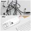 sourcing map Cable Storage Box with Compartments, Cable Organizer Transparent