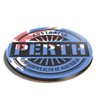 1 x Round Coaster - Perth Australia Australian Flag Cork