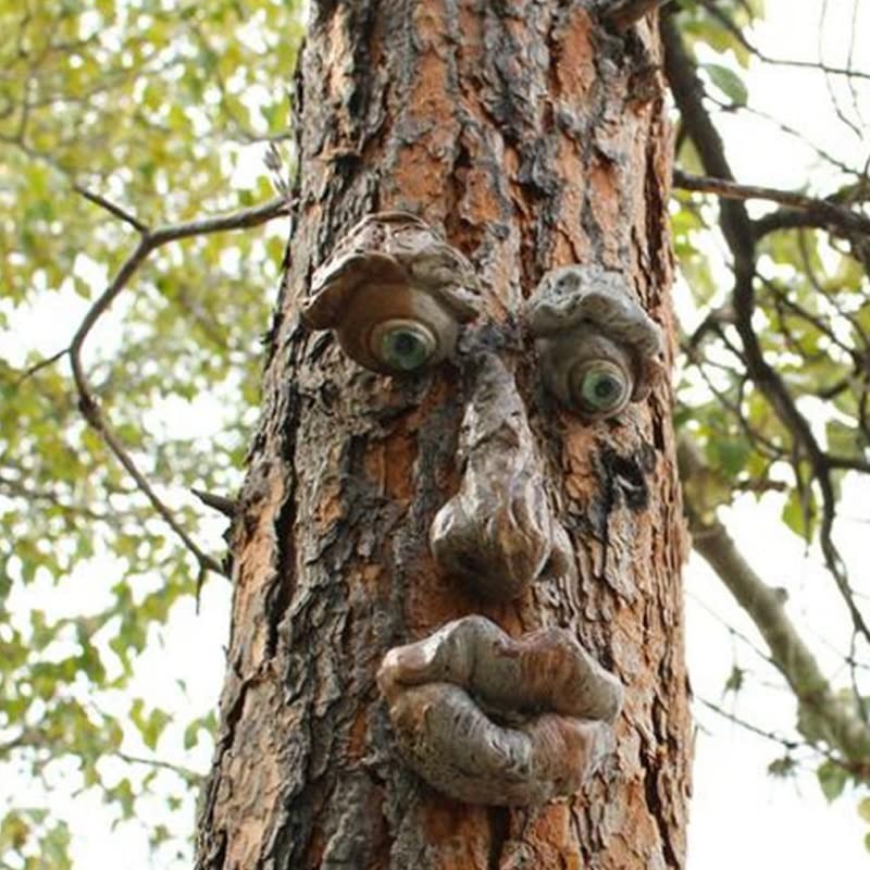 Old Man Tree Hugger Garden Peeker Yard Outdoor Sculpture Whimsical