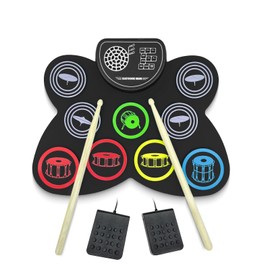 Electronic Drum Set, 9 Pads Electronic Drum Roll Up Drum Pad Built-in Speaker with Drum Sticks，Foot Pedals，Drum Set Kids for Birthday Gifts Holiday Christmas