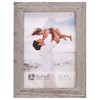 Malden International Designs 5x7 Gray Distressed Linear Picture Frame