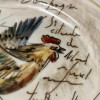 Deruta Ceramiche Italy DER56 Hand Painted Rooster Script 9" Salad