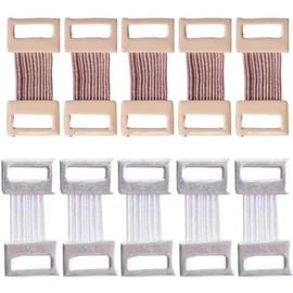 10Pcs Coffee and White Bandage Clips Replacement Elastic Bandage Wrap Stretch Metal Clips Fixation Clamps Kit Hooks Bandage Wrap Clips Bandages and Bandaging Supplies