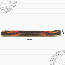 Eleet Wooden Incense Holder Burner Holder, Modern Incense Ash Catcher or Incense Stick Holder for Home Décor, 10-inch Long for Home Décor, Mango Wood (Multi Feather Dark)