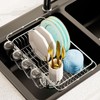 AIDERLY Dish Drying Rack in Sink Expandable Stainless Steel Kitchen