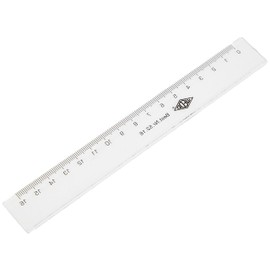 Wedo 5216 Ruler, 16 cm, Ink Edge, Embossed Centimetre Division, Plastic, Transparent