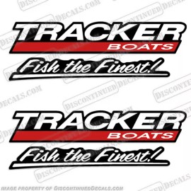 DiscontinuedDecals Fits Bass Tracker Boats Fish the Finest Boat Hull Decal (set of 2)