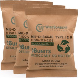 Wisesorb Kraft Clay Desiccants Packs for Safe, 528 Gram 1 Pack Dehumidifier for Gun Safe, Military Grade Moisture Absorbers, Conforms to MIL-D-3464E Type I & II Absorbents