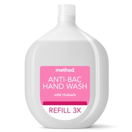 Ecover Method Antibacterial Hand Wash Refill, Gentle Hand Cleansing, Fresh Wild Rhubarb Scent, Pack of 1, 1 x 1L