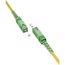 goobay 59637 Fibre Optic Cable (FTTH) / Singlemode (OS2) Simplex/SC APC (8°) Male to SC-APC (8°) Male/Light Wave Cable / 0.5 m