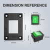 GUETNEU 1Pcs Green LED KCD4 Boat Rocker Switch 2-Position 4-Pin