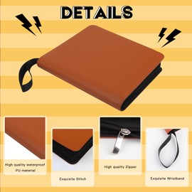 256 Pocket Large Square Photo Album for Polaroid i-Type, 600, and SX-70 instant photos(6368) (Brown)