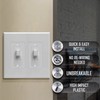 TayMac 2672W 2-Gang MASQUE Decorator Cover, Toggle, White