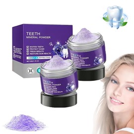 2PCS Teeth Restoration Mineral Powder, Mineral Tooth Powder, Teeth Whitening Mineral Powder, Dental Restoration Mineral Powder Effective in Strengthening Teeth and Gums for Daily Use (100g/3.52oz)