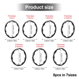 Cloudlink 8 PCS Bicycle Flywheel Washer Spacer Aluminum Alloy Cassette Spacer（1.0/1.5/1.85/2.0/2.0/2.18/2.35/2.5mm）