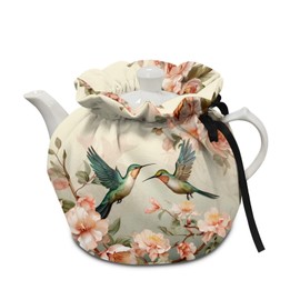 ZUXONGSY Hummingbird Tea Cozy for Teapot Insulated Rose Hibiscus Tea Pot Cozy for Keeping Warm for Gift Cup Cozy Home Kitchen Decorative
