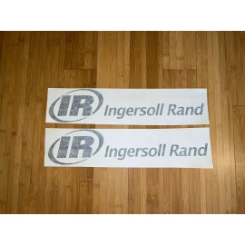 Ingersoll Rand (Set Of 2) 18” Black IR Ingersoll Rand Air Compressor Bobcat Decal Stickers Logo