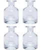 Hosley Set of 4 Glass Clear Bottles- 3.8 Inch High.