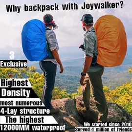 Joy Walker Backpack Rain Cover Waterproof Breathable Suitable for (15-30L, 30-40L, 40-55L, 55-70L, 70-90L) Backpack Hiking/Camping/Traveling (blue, Middle (for 30-40L backpack))