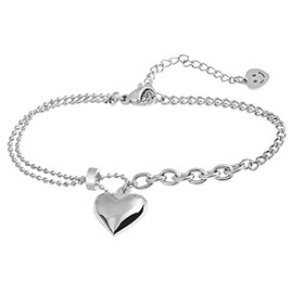 Akzent Antonia 5030542 Women's Bracelet Stainless Steel Heart Love 17 cm + 9 cm,